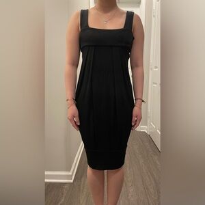 Diane von Furstenberg Black Square Neckline Mini Dress Size 2